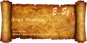 Engi Szabina névjegykártya